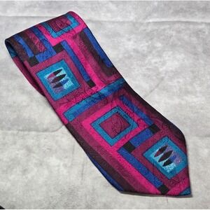 Men's Necktie Bugatti‎ Geometric 100% Italian Silk 27"